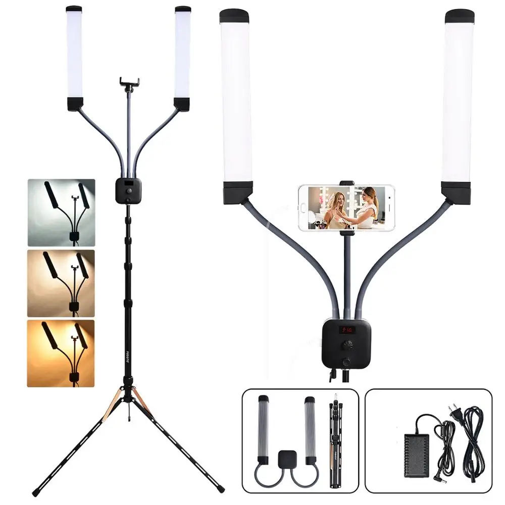 fosoto FT-450 Photography light Multimedia Extreme With Selfie Function Led Video Light lamp Ring With Tripod For Youtube Makeup