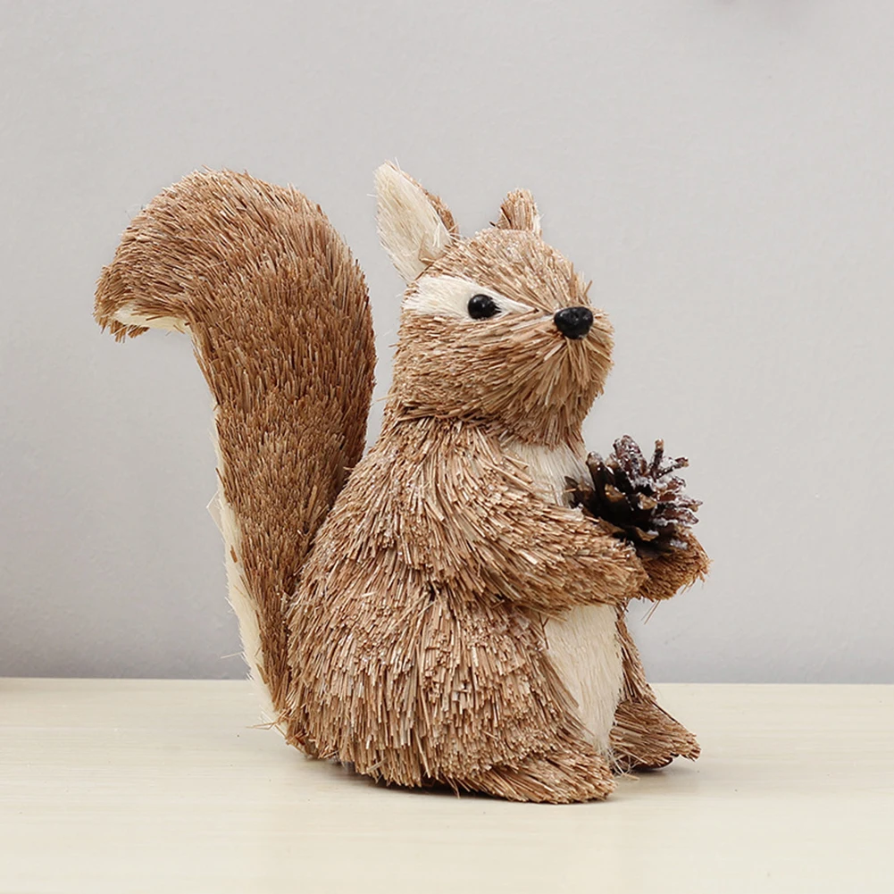 

Christmas decoration for home Simulation Squirrel Dolls Ornament Bookcase Desktop Decoration Party and holiday DIY squirrel N5