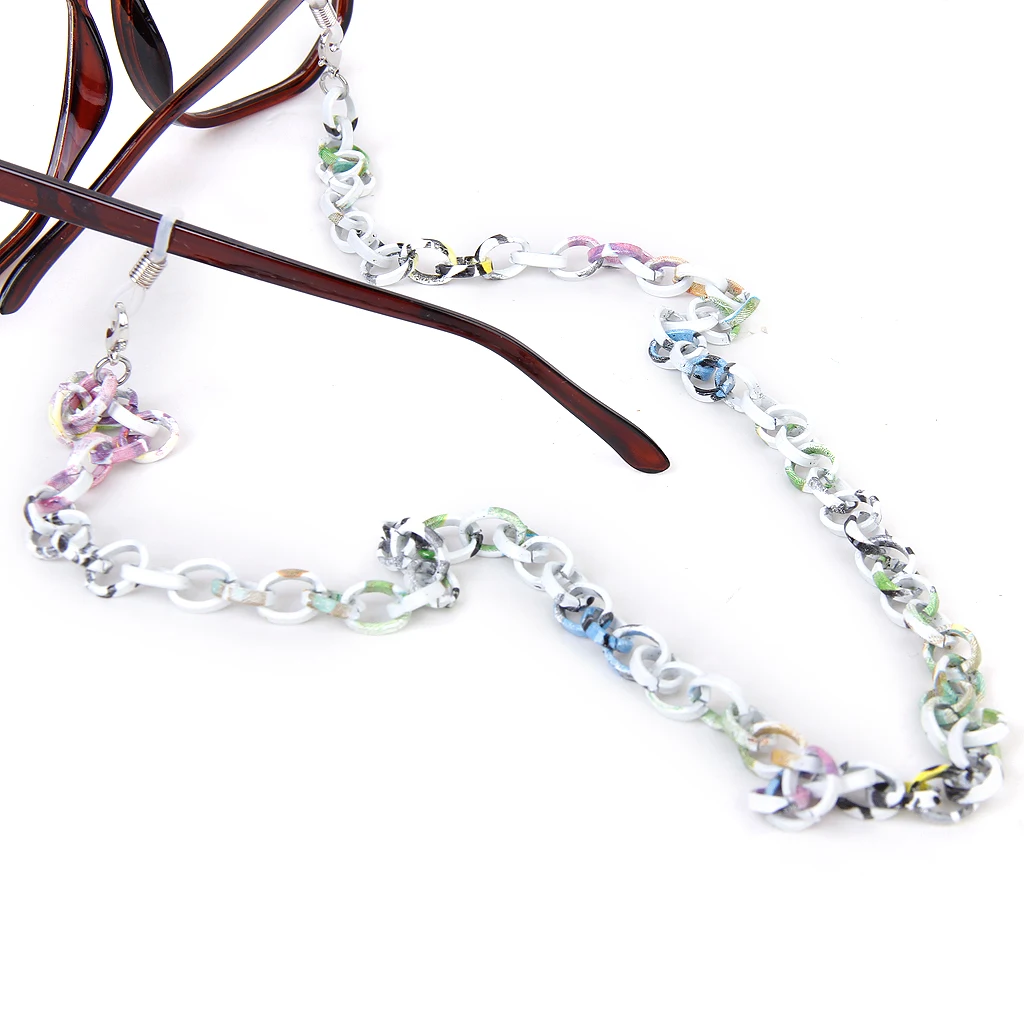 Красочные алюминиевые стеклянные солнцезащитные очки для глаз цепи шнурок для подвески очки с цепочкой ожерелье