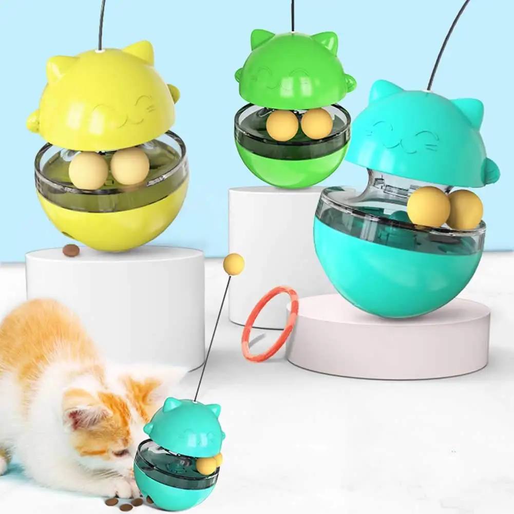 Animal de estimação gato gatinho tumbler rolo turntable brinquedos pena  vara interativo engraçado quebra-cabeça jogos cão gato acessórios coisas  interessantes - AliExpress