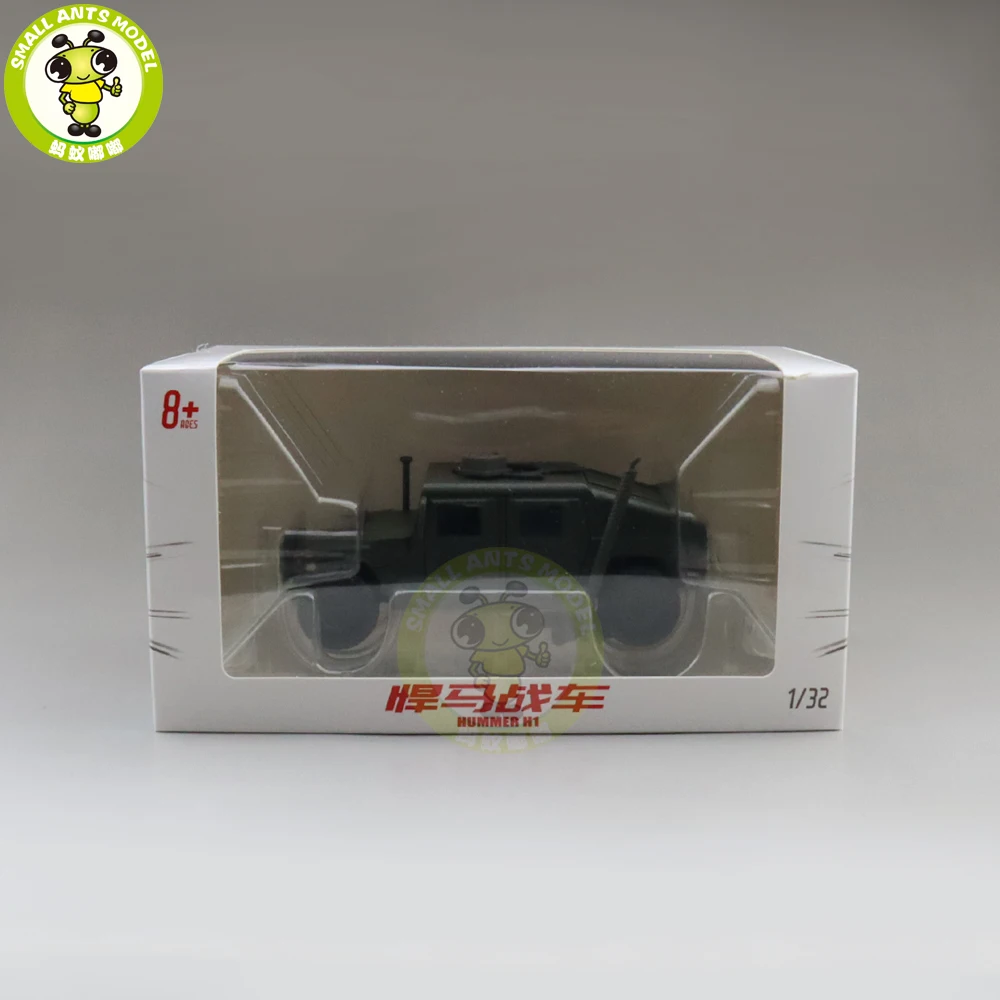 1/32 Jackiekim Hummer H1 военный автомобиль США литая модель автомобиля игрушки для детей звуковое освещение подарки - Цвет: Army Green(with box)