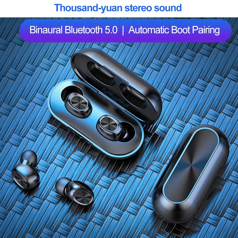 Bluetooth наушники B5 беспроводные наушники 5,0 TWS сенсорное управление наушники регулятор громкости стерео bluetooth-гарнитура 300 мАч power BanK