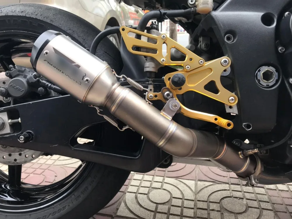 Для Yamaha R1 2009 2010 2011 2012 2013 мотоциклетная средняя Соединительная труба без потерь Соединительная сторона выхлопная система