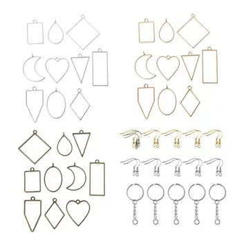 

Geometric Metal Frame Set DIY Epoxy Resin UV Crystal Pendant Making Accessory