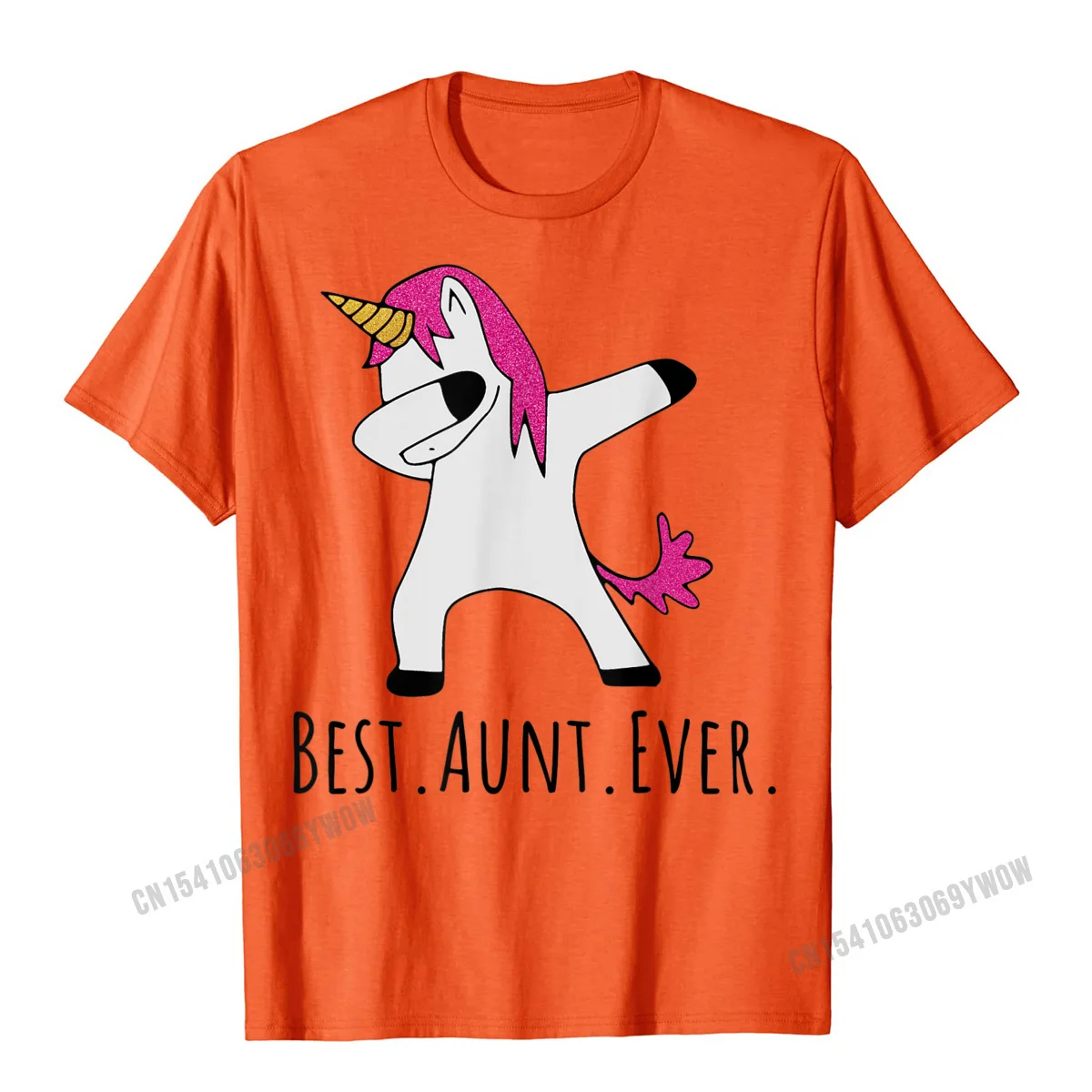 Round Neck Summer Cotton Man T Shirt Printed Short Sleeve Tops & Tees 2021 New Fashion Customized Tee Shirts Top Quality Best Aunt Ever Dabbing Unicorn T-Shirt__784 orange