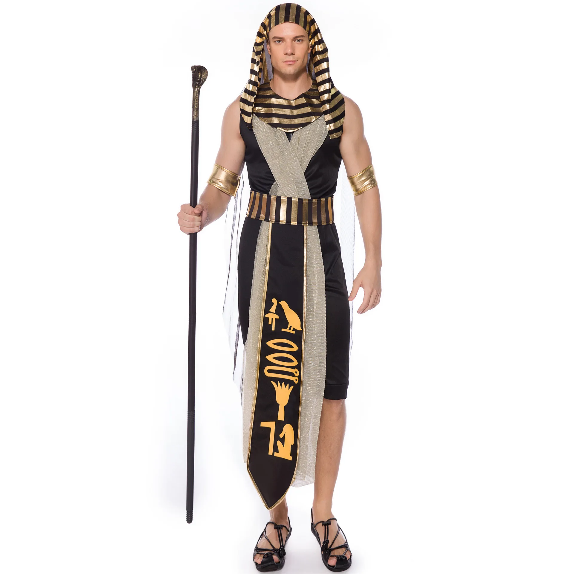 

M-XL Code Division New Style Halloween Pharaohs Clothing Cosplay Men's Ancient Greek Rome Prince