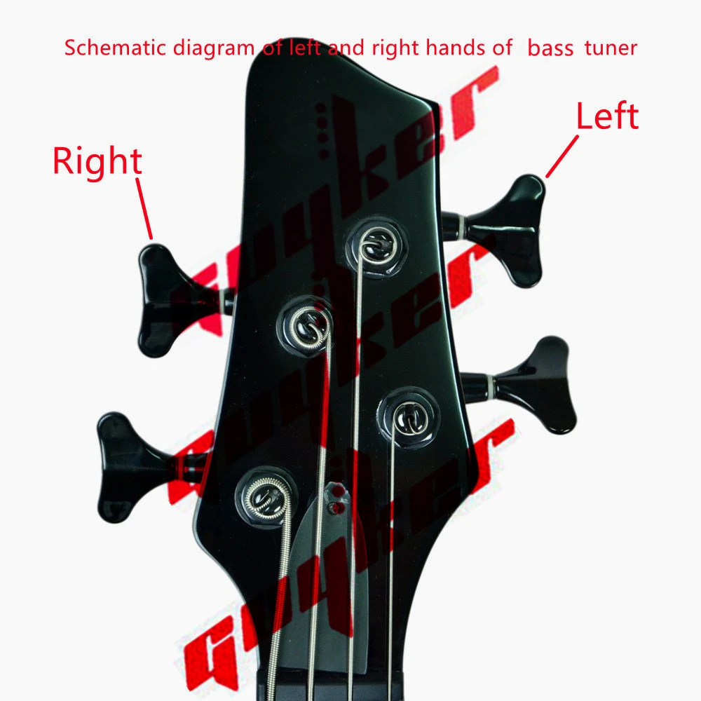Gola de Ajuste de Engrenagem para Baixo Afinador de Engrenagem Substituição da Cabeça da Máquina Aberta Elétrica Jazz Guitarra Baixo Cromado 1:26 - Image 2