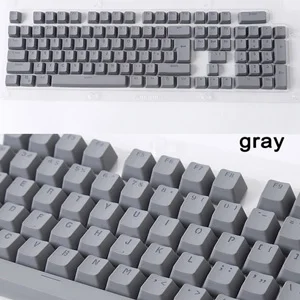 gray SOVAWIN белые 104 ключи колпачки для ключей английский Languag модные PBT колпачки для ключей светильник для механической клавиатуры Полный Набор колпачков для ключей Новинка - Цвет: gray