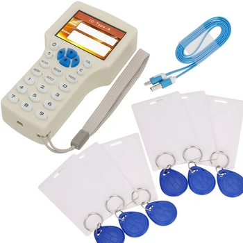 

NFC Smart 10 Frequency RFID Copier / Writer / Readers/Duplicator 125KHz 13.56MHz USB Programmer Key fob Cards Reader UID Decoder