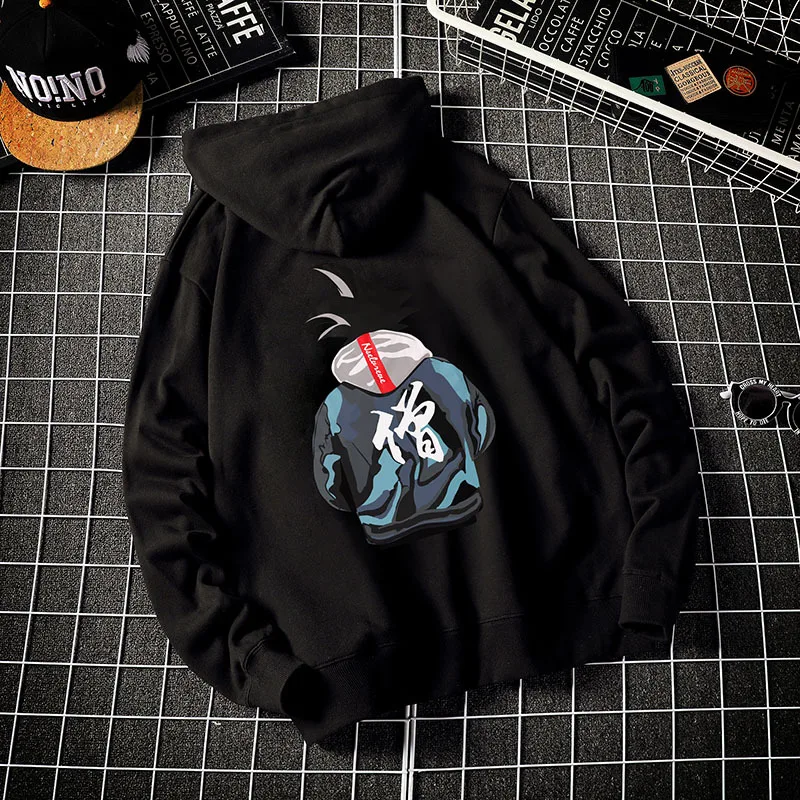 Мультфильм Dragon Ball шаблон для мужчин s Толстовка Осень Зима Новое поступление Уличная пуловер хип хоп Harajuku кофты Топ для мужчин