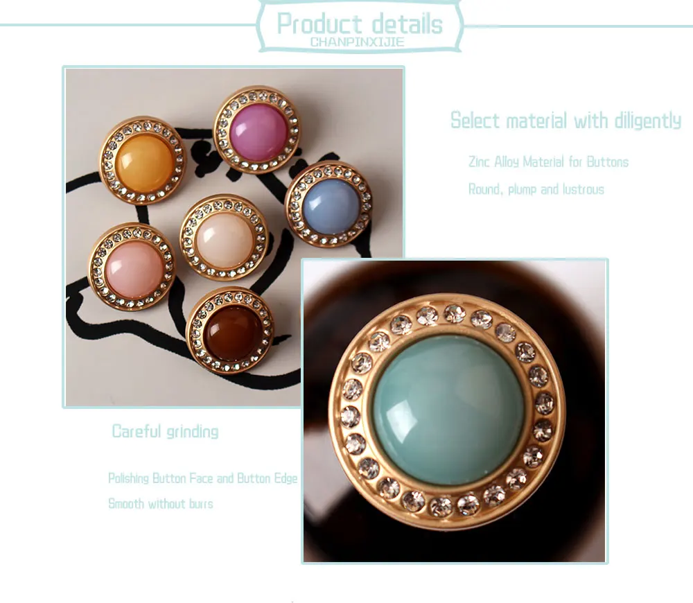 5pcs 25mm 7colors Metal style buttons Alloy garment accessories DIY materials,sewing Accessories wedding craft supplies