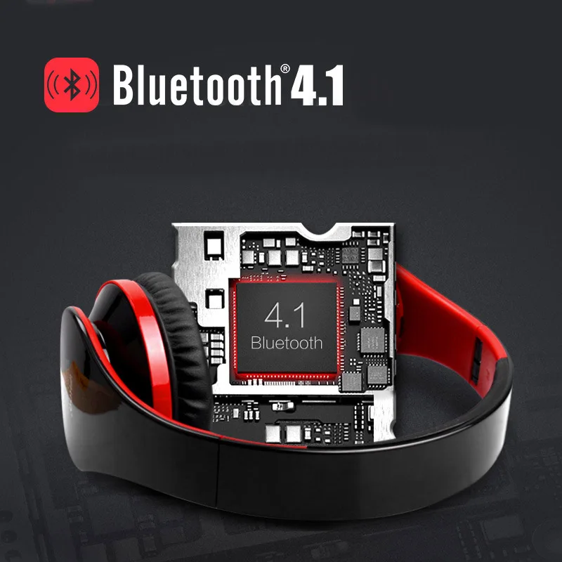 Новые портативные беспроводные наушники Bluetooth стерео Складная гарнитура аудио Mp3