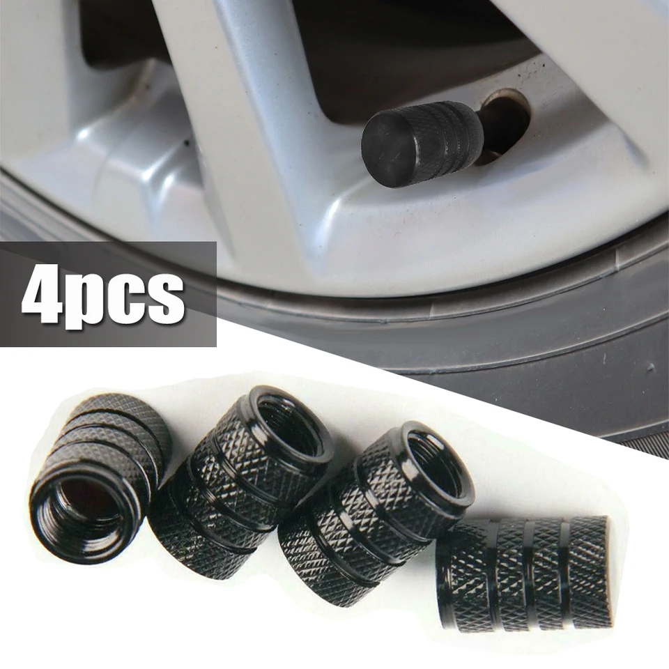 Tappi Antipolvere Pneumatici Auto - 8 Pezzi In Lega Alluminio Nero Per BMW Audi