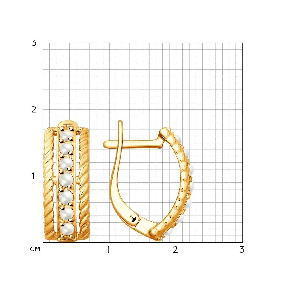Серьги SOKOLOV из серебра с жемчугом Swarovski