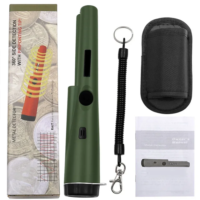 New Handheld Metal Detector Positioning Rod Detector deep blue box