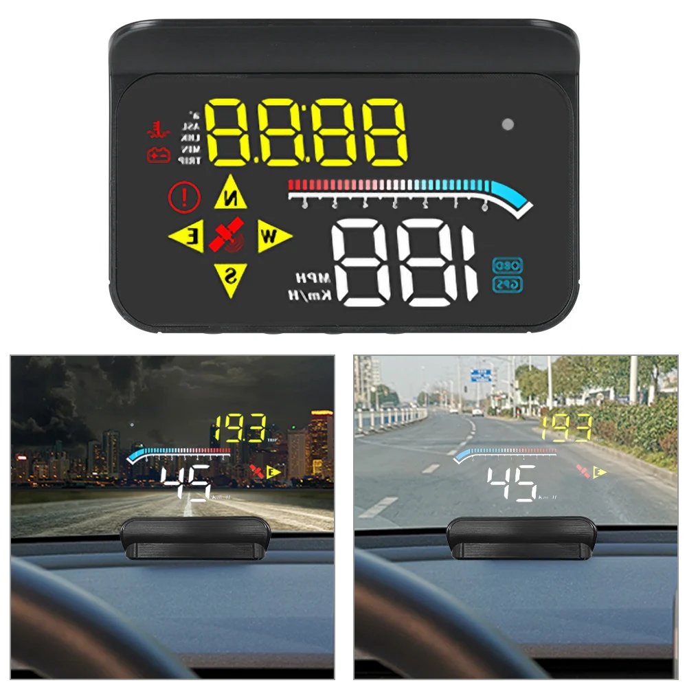 Проектор скорости OBD + GPS сигнализация отображение напряжения на лобовом стекле M17