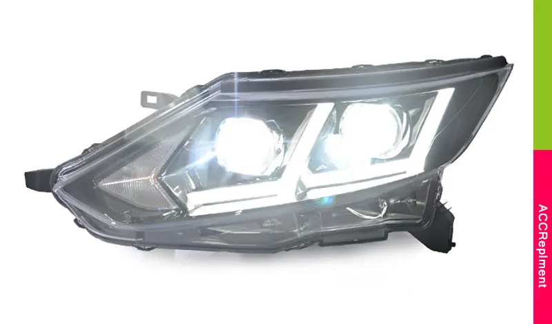 Автомобильный Стайлинг для Nissan Qashqai фары- Qashqai светодиодный задний фонарь светодиодный drl H7 Биксеноновая разрядная лампа высокой интенсивности с двойными линзами ближнего и дальнего света