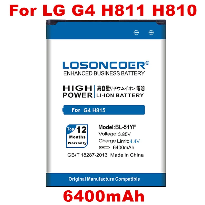 6400 мАч BL 53YH 51YF батарея для оригинального LG G5 H850 H830 G4 H818 H815 G3 D858 D855|battery for|battery for