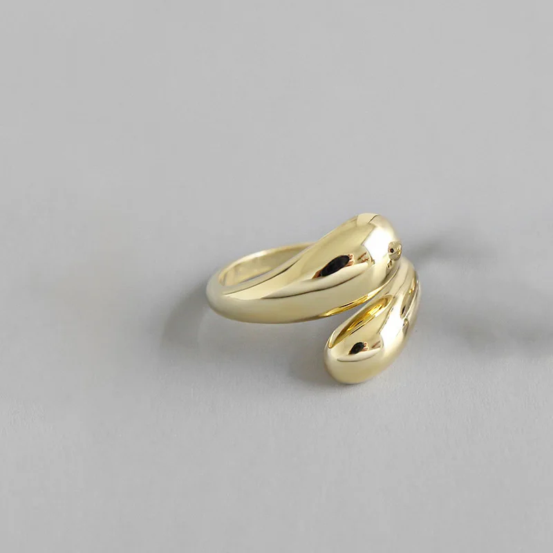 XIYANIKE Silver Color Korean Trendy Smooth Rings for Women Couple Vintage Gold Silver Geometric Handmade Wedding Jewelry silver rings silver ring wedding rings