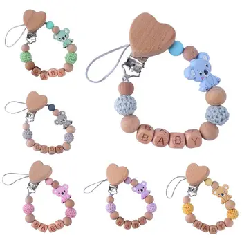 

Baby Pacifier Clip with Baby Teething Toys BPA Free Silicone Beads Binky Holder NEW