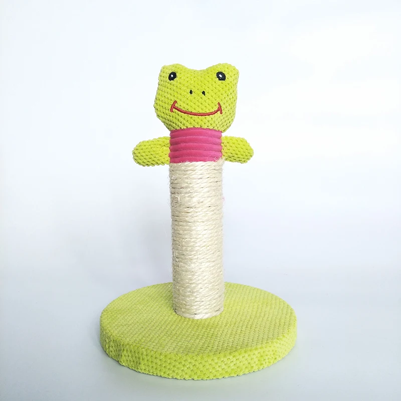 Кошка дерево сизаль веревка скалолазание Рамка DIY Кошка Скребок моделирование плюшевая голова игрушка для домашних животных собранная игрушка для кошек