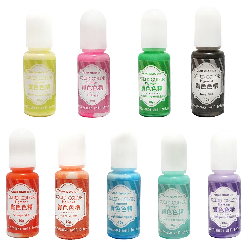 9colors/set Solid Resin Dye Epoxy Resin DIY Pigment UV Resin Coloring Dye Colorant Resin Pigment Handmade Crafts Jewelry Making