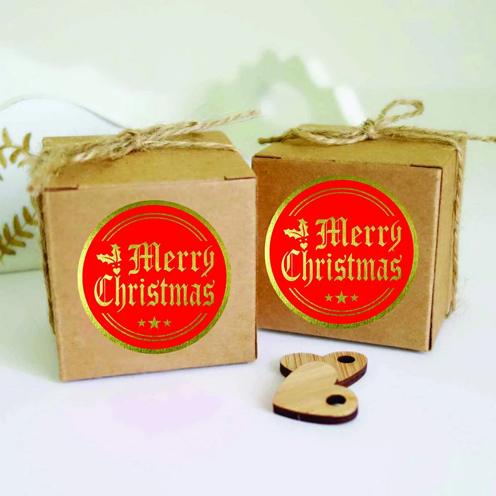 50-500 stücke Frohe Weihnachten Aufkleber Weihnachten Baum Elch Candy Tasche Dicht Aufkleber Weihnachten Geschenke Box Etiketten Dekorationen Neue jahr – Detail 29