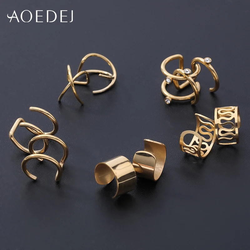 AOEDEJ, панк-рок, u-образные клипсы, не пирсинг, серьги для мужчин, детская клипса, серьги, винтажные готические украшения для женщин