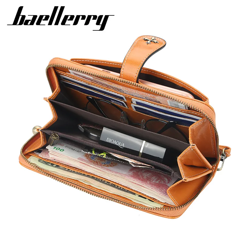 Women Wallet Fashion Long PU Leather Zipper Card Holder