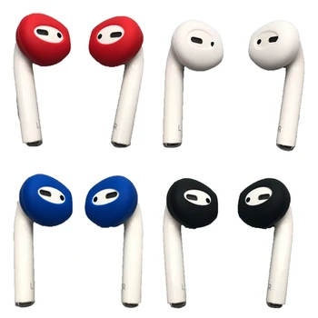

1Pair Soft Anti-Slip Silicone Ear Tips Earbud Ear Skin for Apple AirPods Protective Sleeve Earphone Caps Case Cover
