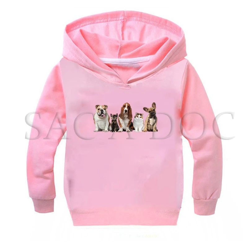 Hoodies 11 Новинка года; модные детские толстовки с капюшоном с изображением животных; забавные толстовки для мальчиков и девочек; цвет розовый, черный; Разноцветные пуловеры для детей с изображением галактики; топы - Цвет: Hoodies 11