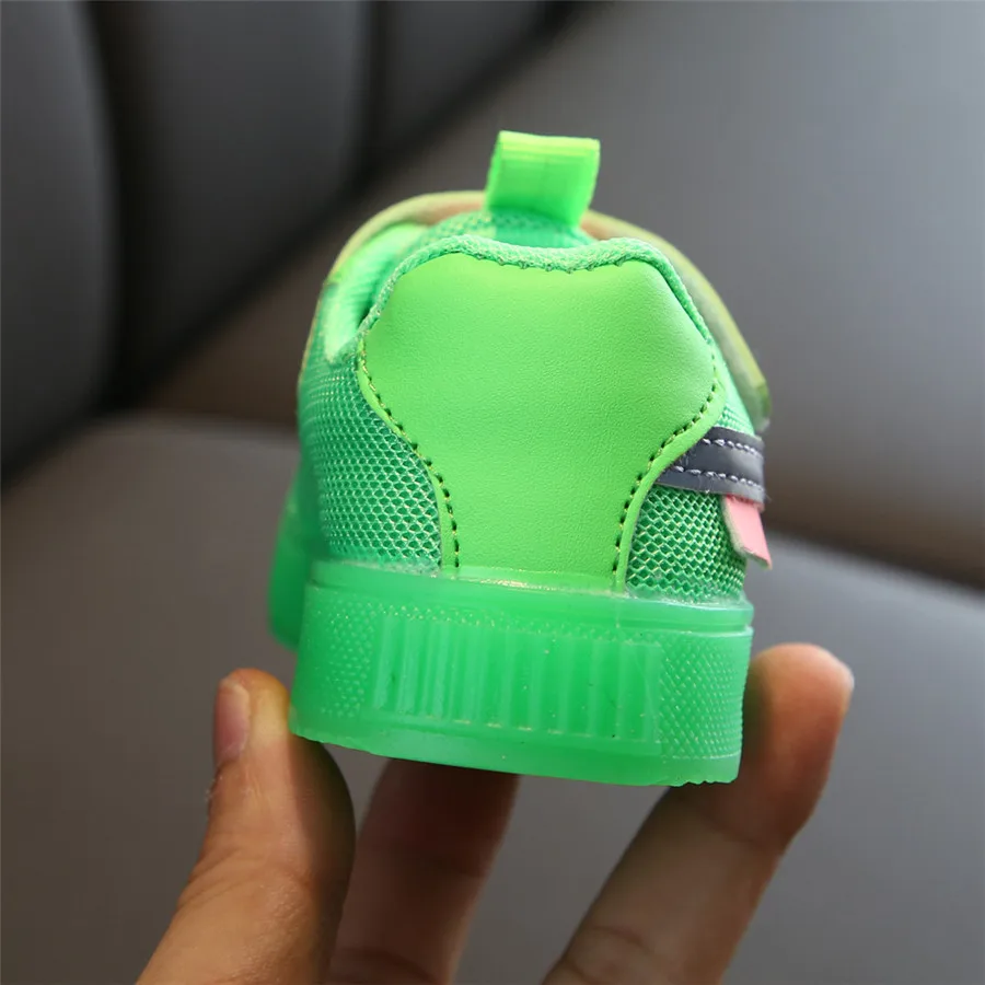 kids sneakers lights bright fluorescent color  breathable kids sneakers non-slip casual basket enfant garcon de marque 40J24 (8)