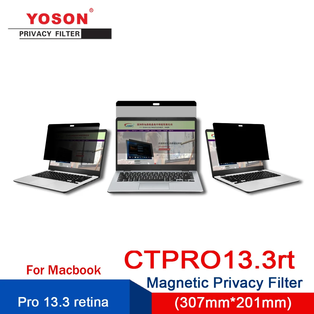 YOSON Magnetic for macbook Air11.6/12/13.3/Pro 13.3/13/15/15.4 retina/touchbar Privacy Filter/Anti peeping film/anti peep film - Цвет: MagnetiPro13.3retina