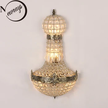 

Retro Luxury Modern Creative Lamp LED Crystal Interior Wall Lamp Bedroom Bedside Living Room Corridor Bar Decorative Wall Lights