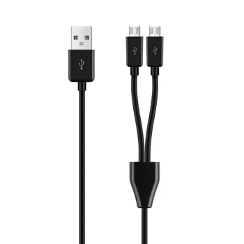 2 포트 마이크로 USB-USB Y 분배기 충전 케이블, 스마트폰 태블릿용 듀얼 마이크로 USB 다기능, 0.2M, 1M, 2M, 3M