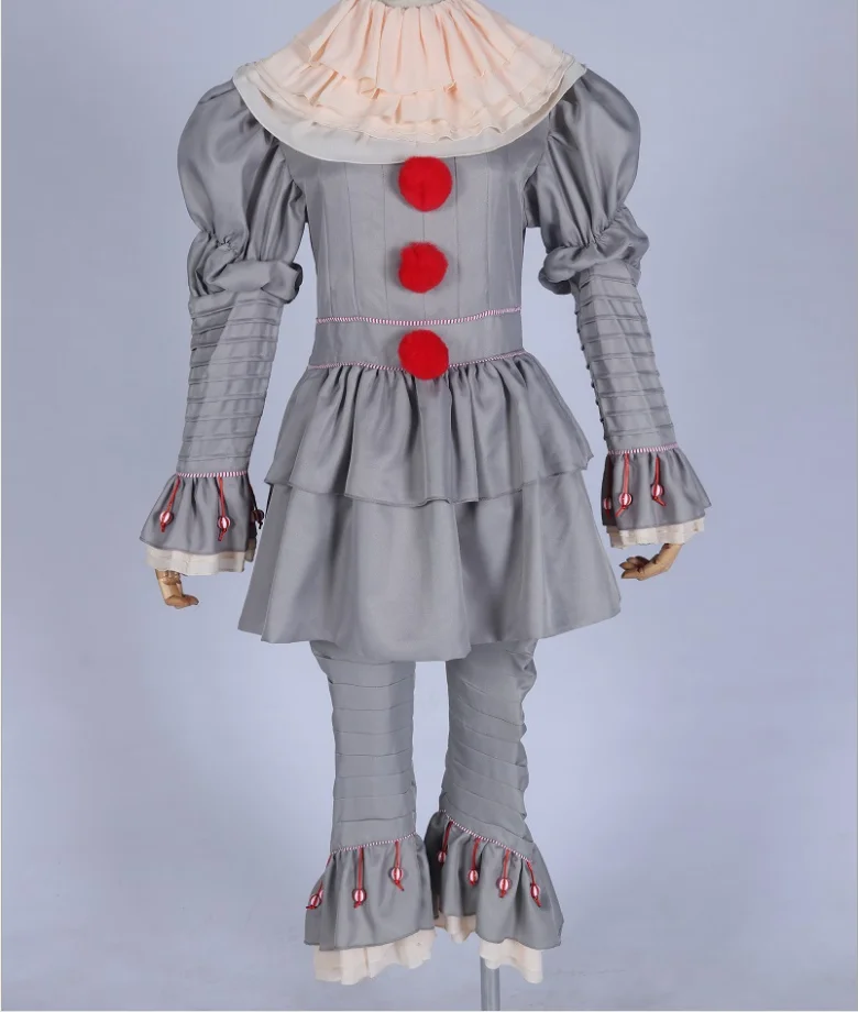 Клоун возвращая душа COS пенис мудрый Косплей Хэллоуин одежда Клоун Pennywise женщины мужчины размер S-3XL