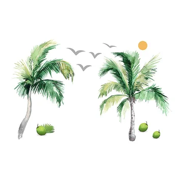 

Free Collage Home Wall Decal Banana Leaf Pattern Wall Sticker Kids Room Background Decoration