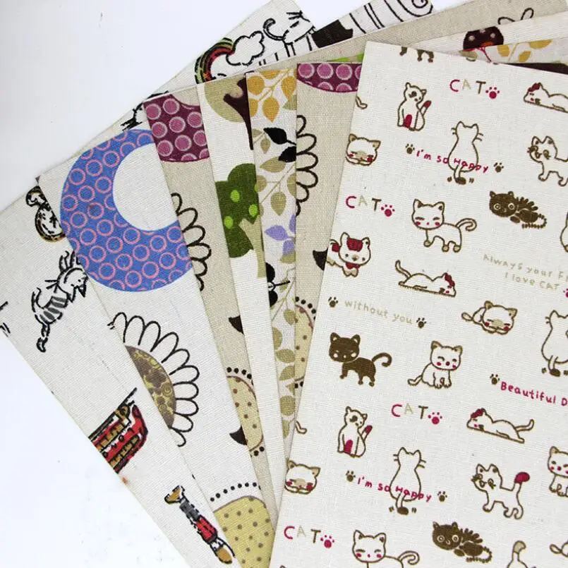 6pcs* Self-adhesive Fabric Scrapbooking Sewing Art Sticker Paper Patterns Country style Dot DIY Gift Decoration