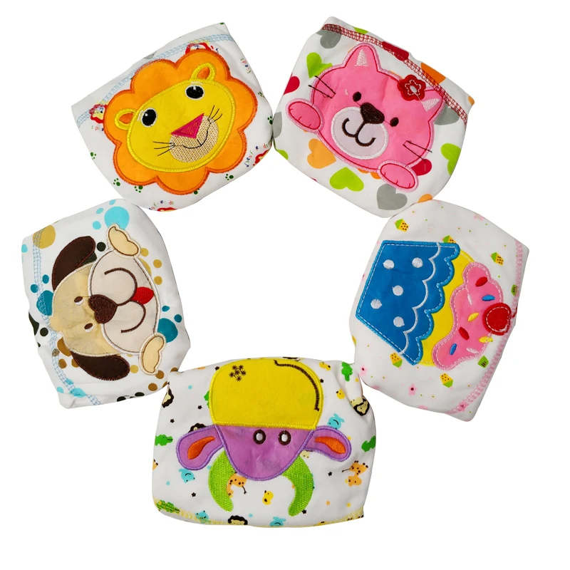 Bonitos pañales de bebé reutilizables, pañal para bebés de tela lavable, pantalones de entrenamiento de algodón para bebés, bragas que cambian, 1 ud.