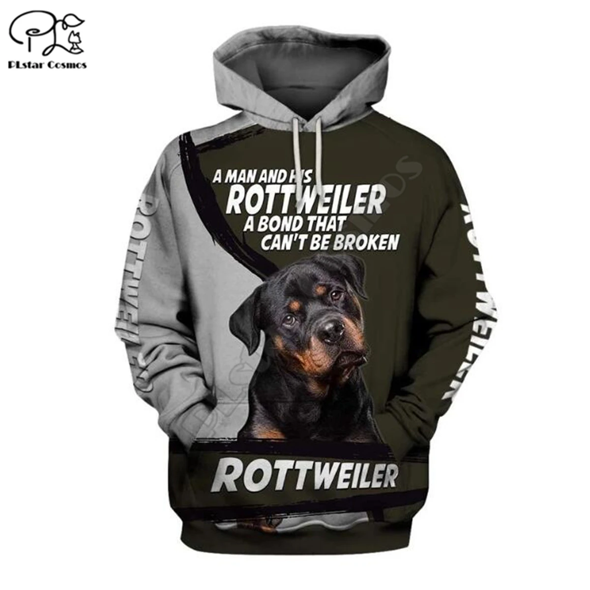 Funny Rottweiler dog 3D Print Hoodies Men Women Casual Pullover Sweatshirts Tops