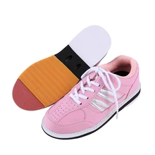 Woman Bowling Shoes Right Hand Non-slip Breathable Woman Bowling Shoes Lightweight Feature Sneakers Flat Indoor Sports Shoes