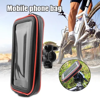 

Universal Bike Phone Mount Life Waterproof Phone Holder Storage Bag for Bicycle Motorcycle Handlebar &T8