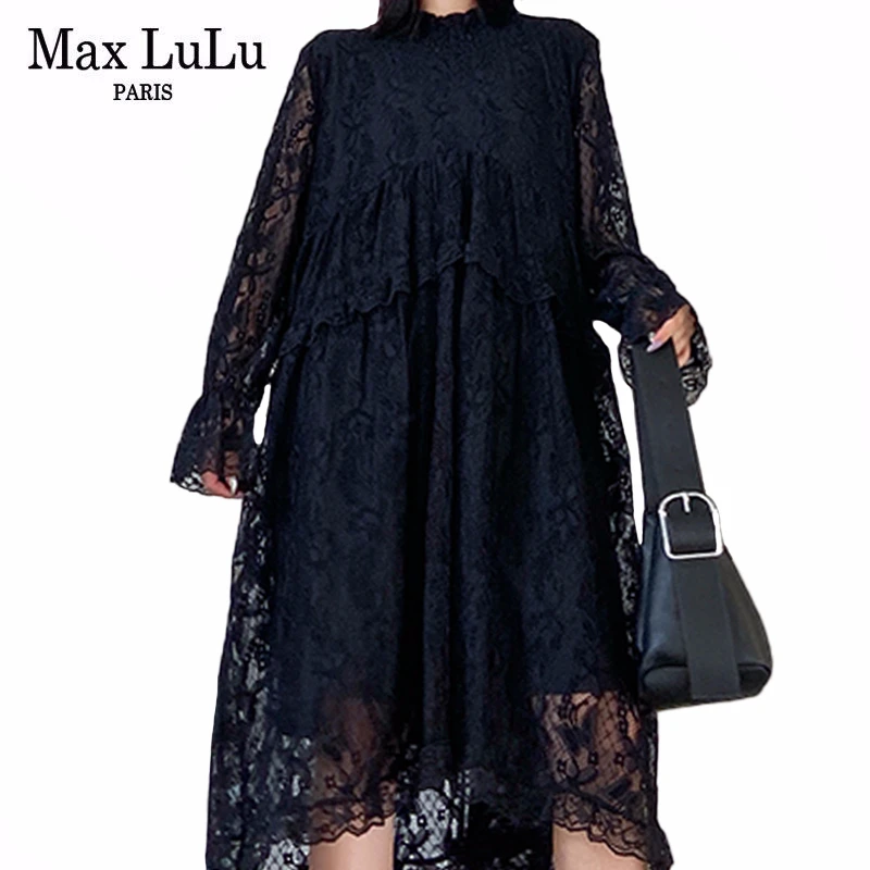 Max LuLu 2020 новые весенние женские свободные платья в британском стиле женское