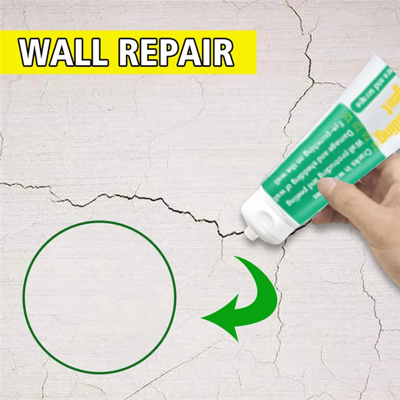 2 шт Ремонт пасты стены починки агент стены ремонт крем стены ноготь с эффектом трещин агент для ремонта#4n07
