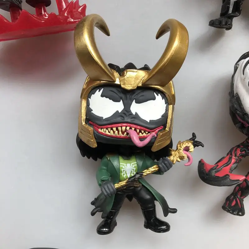 Funko pop Secondhand Marvel: Venom Loki, Железный человек Виниловая фигурка Коллекционная модель свободная игрушка без коробки