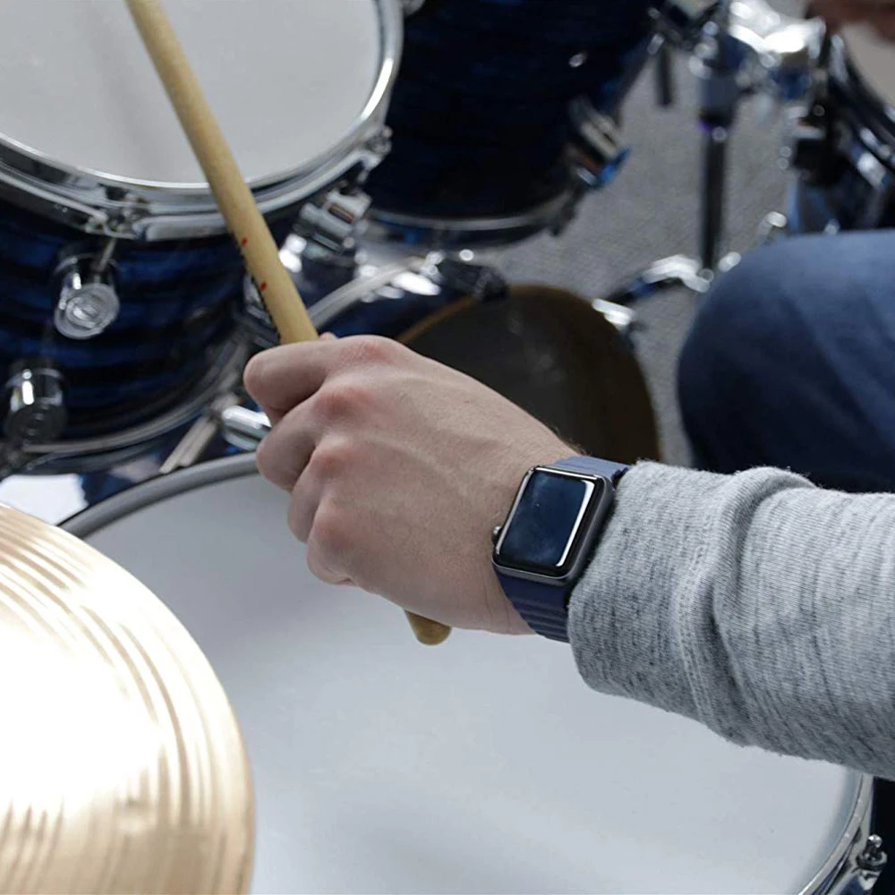 Кожаный ремешок-петля для Apple Watch 40 мм 38 мм 42 мм 44 мм ремешок для iwatch 5 4 3 2 1 наручный браслет на магнитной застежке ремешок для часов