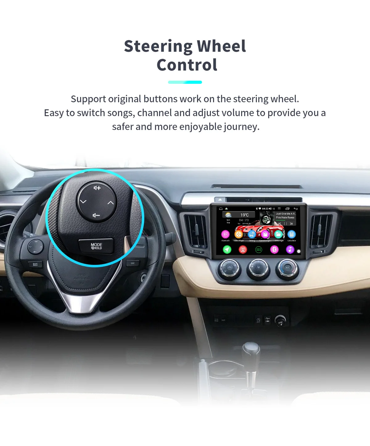 Cheap Joying 10.1" 1 Din TDA7851 Android Car Radio Player Multimedia GPS Navigation for Toyota RAV4 2012-2018 Audio Stereo Mirror Link 13
