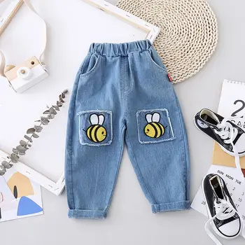 

Brand Kids Trousers Pant Fashion Girls honeybee Jeans Children Boy Hole Jeans Kids Fashion Denim Pants Baby Jean Infant Clothing