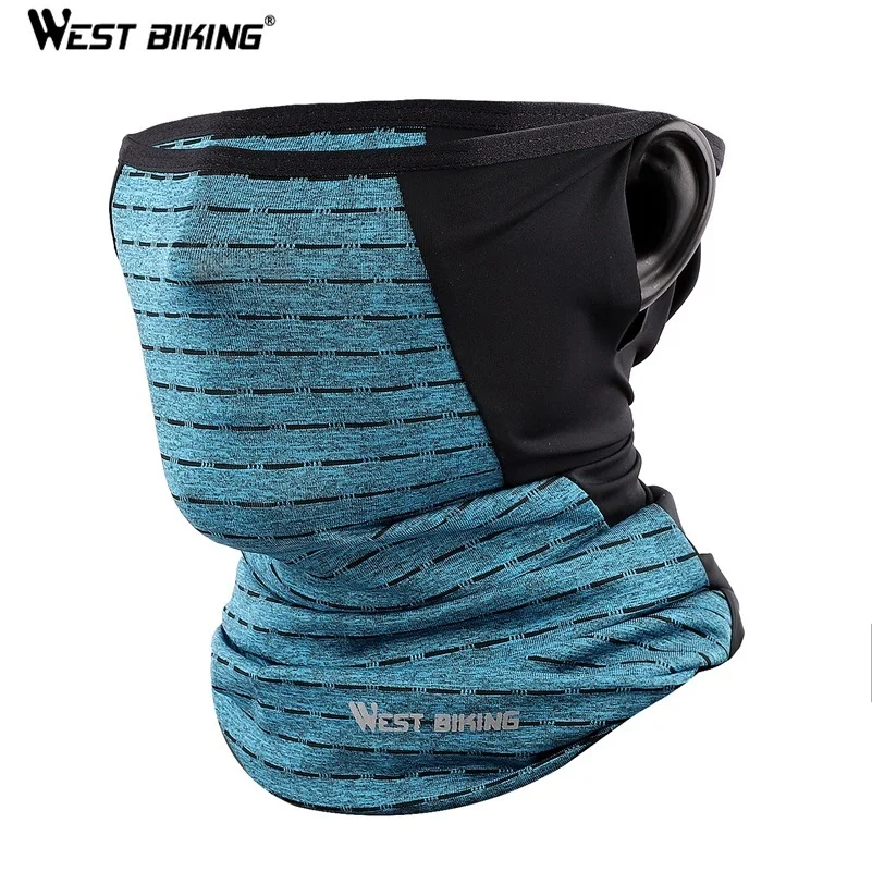 WEST BIKING Summer Cycling Half Face Mask Skin Cool Ice Silk Breathable UV400 Protection Sports Headwear Bike Headband Mask|Cycling Face Mask| - AliExpress