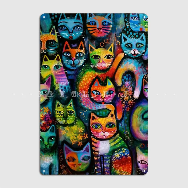 

Magicats 2 Poster Metal Plaque Club Party Vintage Mural Painting Tin Sign Poster